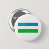 Oezbeekse vlag ronde button 5,7 cm (Voorkant /achterkant)