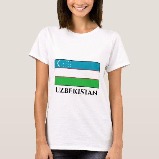 Oezbeekse vlag t-shirt (Voorkant)