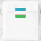 Oezbeekse vlag vierkante sticker (Tas)