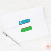 Oezbeekse vlag vierkante sticker (Envelop)
