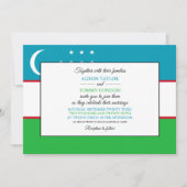 Oezbeekse vlag, vlag van Oezbekistan bruiloft Kaart (Voorkant)