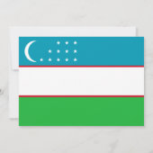 Oezbeekse vlag, vlag van Oezbekistan bruiloft Kaart (Achterkant)