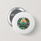 Oezbeekse wapenschild ronde button 5,7 cm (Voorkant /achterkant)