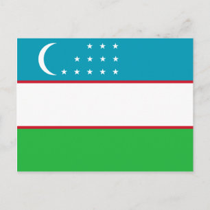 Oezbekistan Briefkaart van de vlag