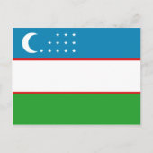 Oezbekistan Briefkaart van de vlag (Voorkant)