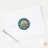 "Oezbekistan COA" Ronde Sticker (Envelop)