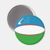 Oezbekistan Fisheye Vlag Magneet (Voorkant / Achterkant)