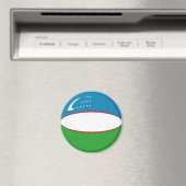 Oezbekistan Fisheye Vlag Magneet (Insitu (Vaatwasser))