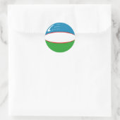 Oezbekistan Fisheye Vlag Sticker (Tas)