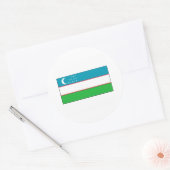 Oezbekistan FLAG International Ronde Sticker (Envelop)