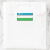 Oezbekistan FLAG International Ronde Sticker (Tas)