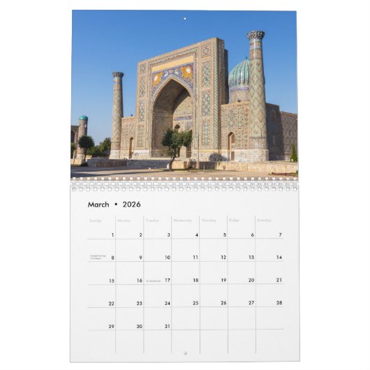 Oezbekistan Kalender (Mar 2026)