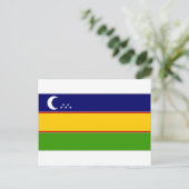 Oezbekistan KaraKalpak Vlag Briefkaart (Staand voorkant)
