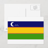 Oezbekistan KaraKalpak Vlag Briefkaart (Voorkant / Achterkant)
