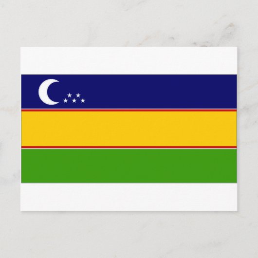 Oezbekistan KaraKalpak Vlag Briefkaart (Voorkant)