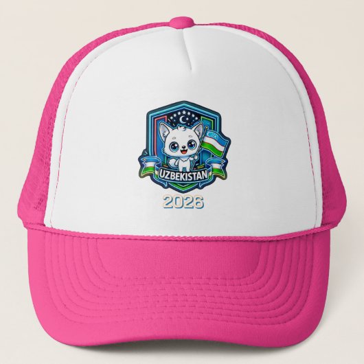 Oezbekistan Kinderen Trucker Pet (Voorkant)