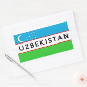 oezbekistan - land - vlag naam rechthoekige sticker (Envelop)