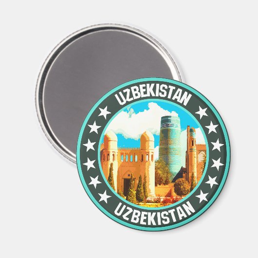 Oezbekistan Magneet (Voorkant / Achterkant)