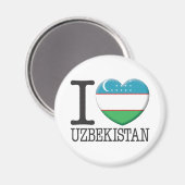 Oezbekistan Magneet (Voorkant / Achterkant)