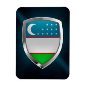 Oezbekistan Metallic Emblem Magneet (Verticaal)