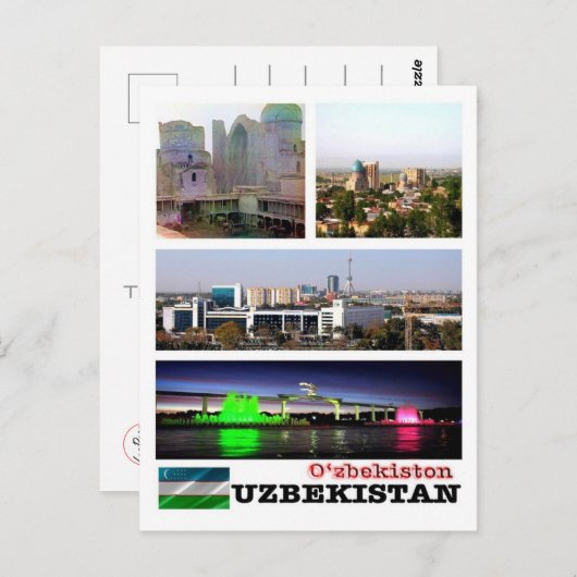 Oezbekistan - Mozaïek - Briefkaart (Voorkant / Achterkant)