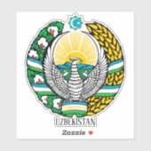 Oezbekistan Nationaal embleem Patriottisch Sticker (Vel)