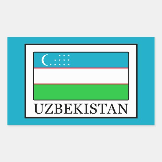 Oezbekistan Rechthoekige Sticker (Voorkant)