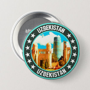 Oezbekistan Ronde Button 7,6 Cm