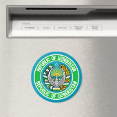 Oezbekistan - Ronde Embleem Magneet (Insitu (Vaatwasser))