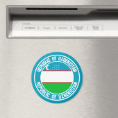 Oezbekistan - Ronde Embleem Magneet (Insitu (Vaatwasser))