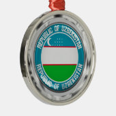 Oezbekistan - Ronde Embleem Metalen Ornament (Rechts)