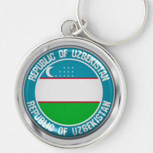 Oezbekistan - Ronde Embleem Sleutelhanger
