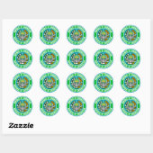 Oezbekistan - Ronde Embleem Sticker (Vel)