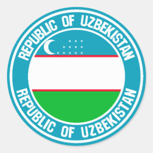 Oezbekistan - Ronde Embleem Sticker