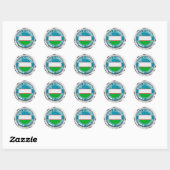 Oezbekistan - Ronde Embleem Sticker (Vel)