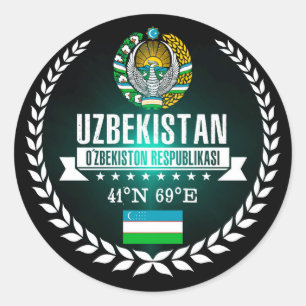 Oezbekistan Ronde Sticker