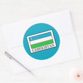 Oezbekistan Ronde Sticker (Envelop)