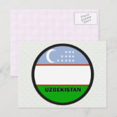 Oezbekistan Roondel kwaliteitsvlag Briefkaart (Voorkant / Achterkant)