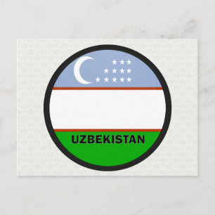 Oezbekistan Roondel kwaliteitsvlag Briefkaart