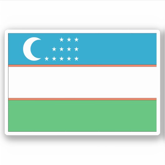 Oezbekistan Sticker (Voorkant)