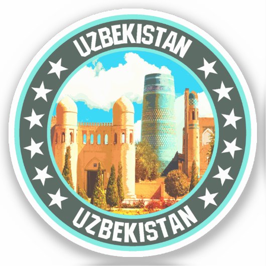 Oezbekistan Sticker (Voorkant)