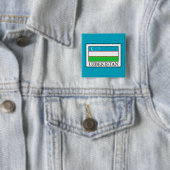 Oezbekistan Vierkante Button 5,1 Cm (In situ)