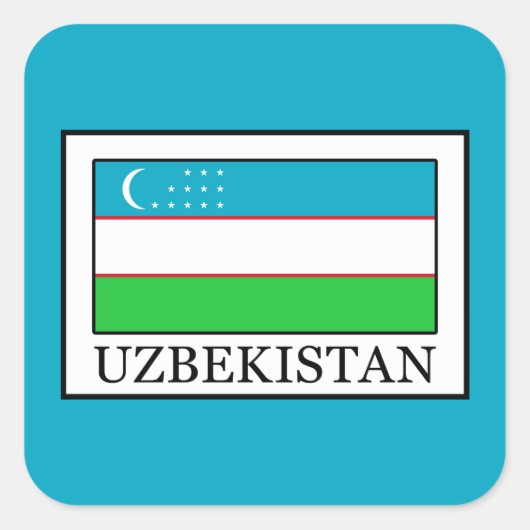 Oezbekistan Vierkante Sticker (Voorkant)