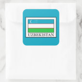 Oezbekistan Vierkante Sticker (Tas)