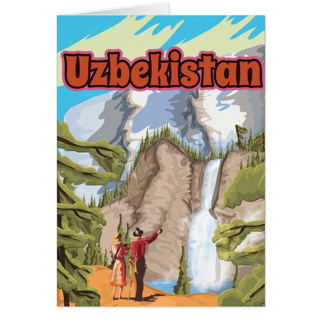 Oezbekistan vintage reisposter (Voorkant)