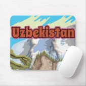 Oezbekistan vintage reisposter muismat (Met muis)