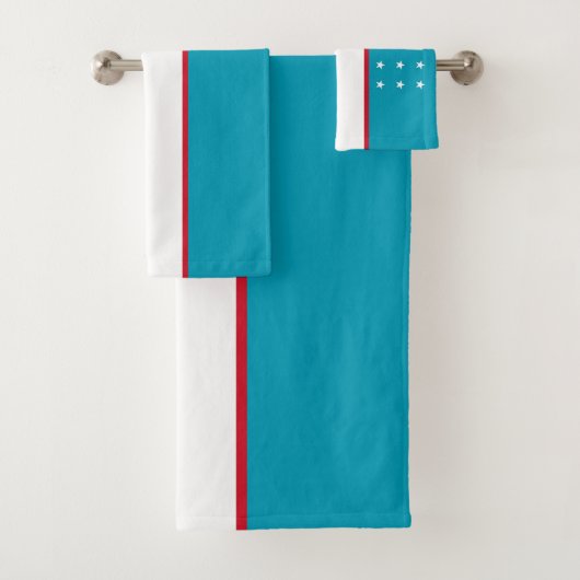 Oezbekistan vlag bad handdoek (Insitu)