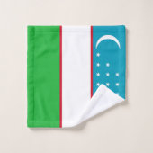 Oezbekistan vlag bad handdoek (Wasdoekje)