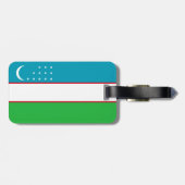 Oezbekistan vlag bagagelabel (Achterkant horizontaal)
