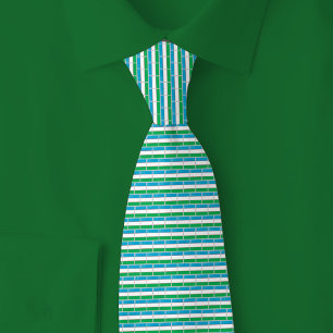 Oezbekistan Vlag Baksteenpatroon Stropdas
